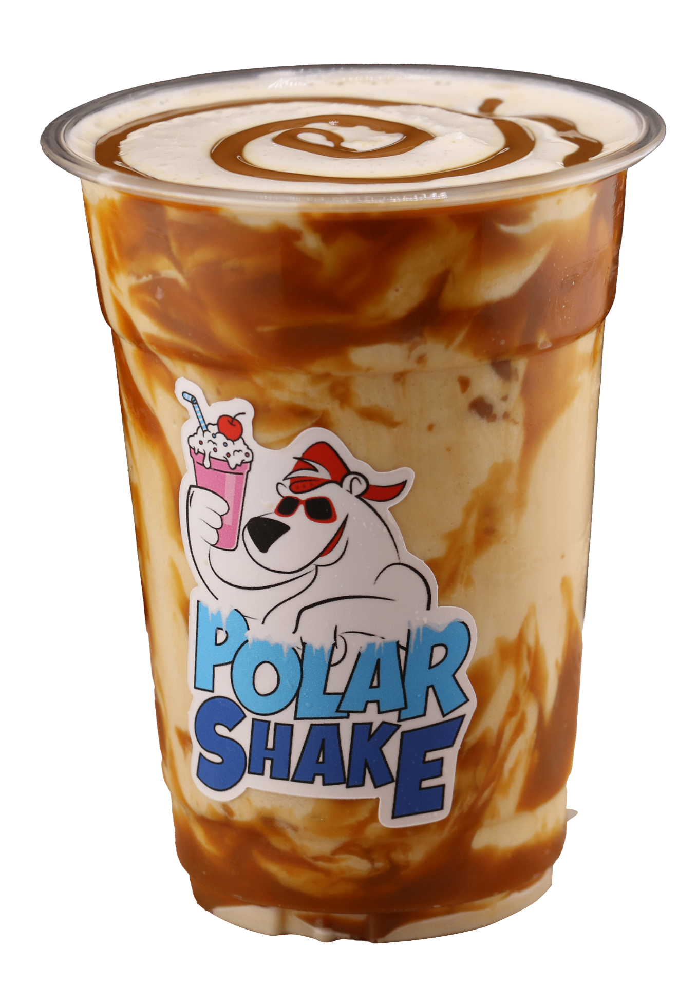 Caramel Glacier shake with caramel swirl