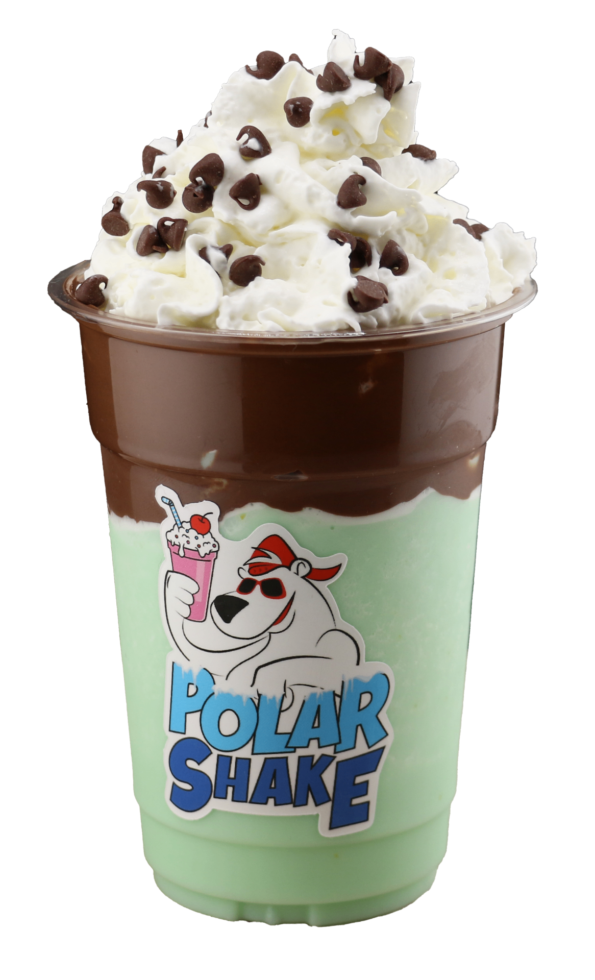 Mint Arctic shake with chocolate